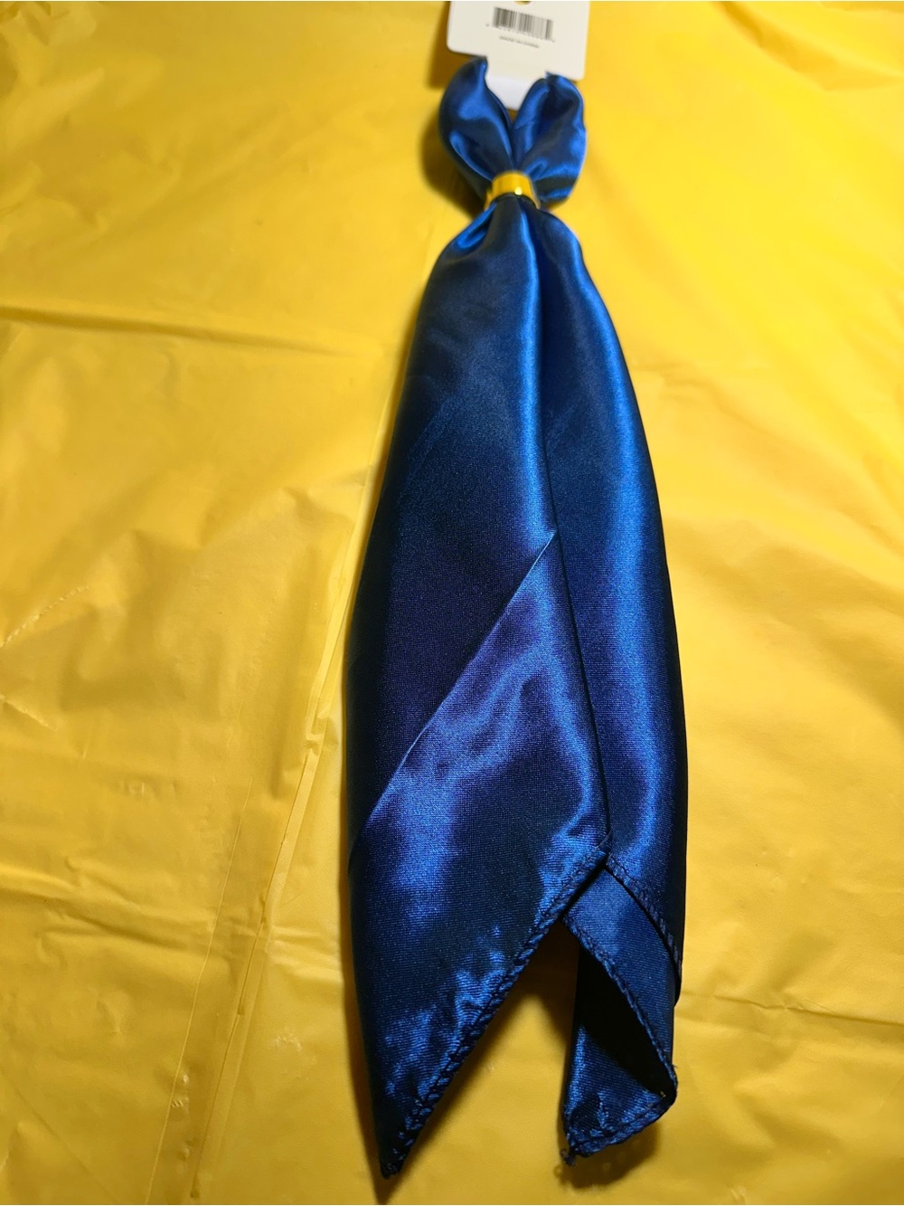 Satin Blue Necktie Scarf/Purse Scarf
